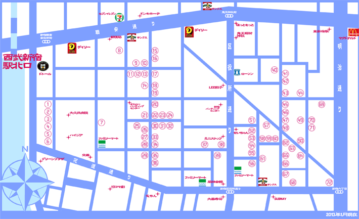 歌舞伎町周辺ホテルマップ